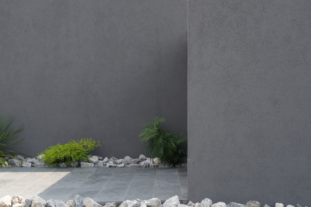 グランドアートウォールのシャッターガレージとフルクローズ外構 イメージ22