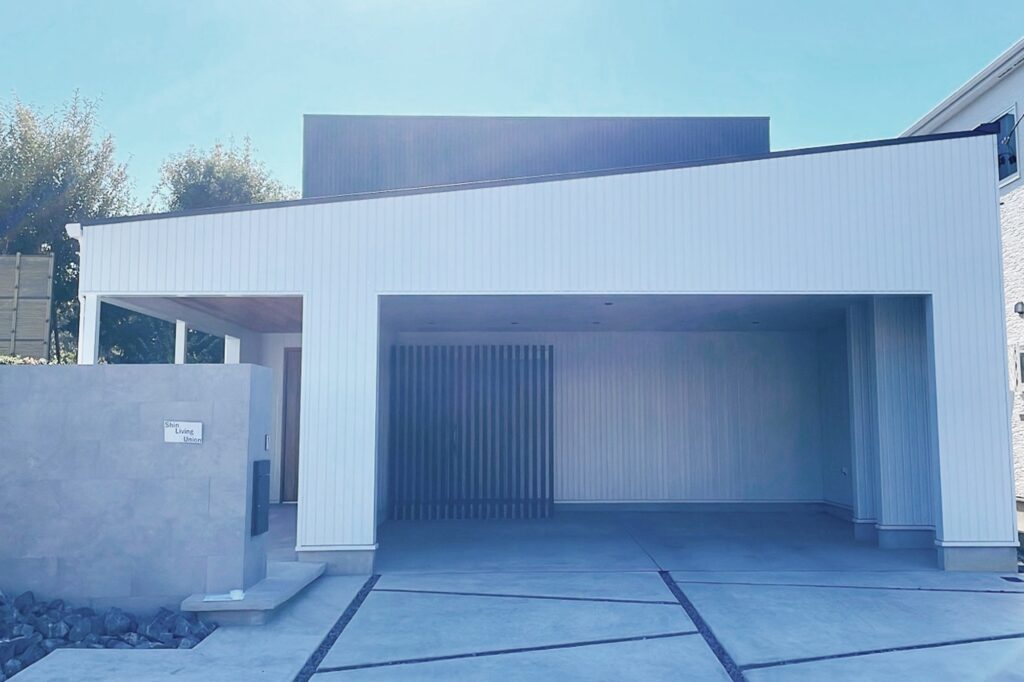 グランドアートウォールの門袖と外構 イメージ11