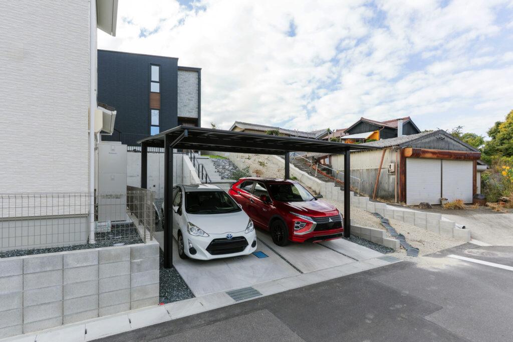 駐車場から玄関までを「見せ場」に変えた愛知県常滑市の新築外構デザイン イメージ3